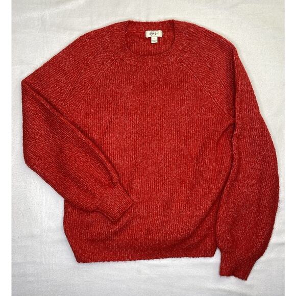 Style And Co Knit Long Sleeve Sweater Red Stretch Soft - Picture 1 of 6